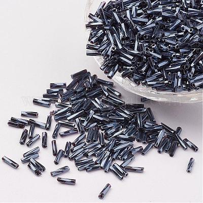 Glass Twisted Bugle Beads&nbsp;SEED-E002-6mm-829#-1