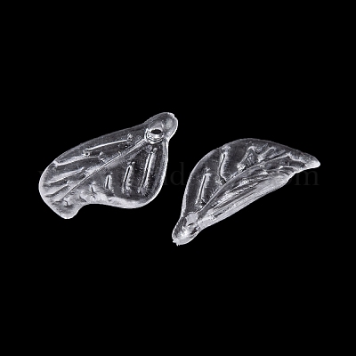 透明なアクリルパーツ  葉  透明  18.5x10.5x2.5mm  穴：1.5mm  約5000個/500g&nbsp;TACR-G050-02B-1