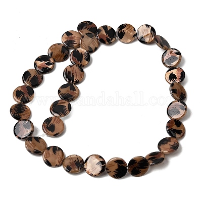 Printed Natural Freshwater Shell Beads Strands&nbsp;SHEL-A006-08-1