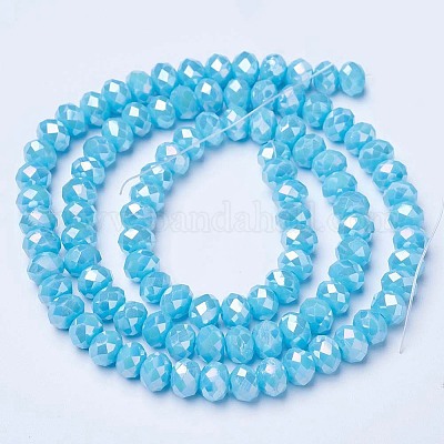 Electroplate Glass Beads Strands&nbsp;EGLA-A034-P1mm-B15-1
