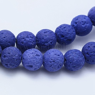 Natural Lava Rock Beads Strands&nbsp;X-G-F531-8mm-G12-1