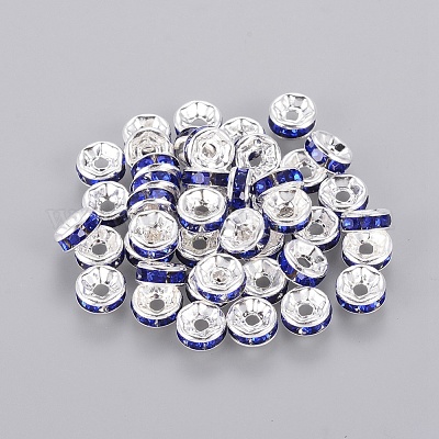 Brass Grade A Rhinestone Spacer Beads&nbsp;RB-A014-Z6mm-05S-1