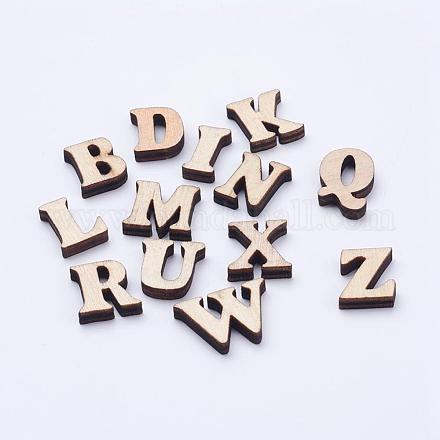 ウッドカボション  混合文字  ランダムな混合文字  14~19x8~21x3.5~4mm&nbsp;WOOD-L003-27-1