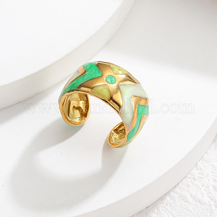 Wholesale 304 Stainless Steel Enamel Cuff Open Rings - Pandahall.com