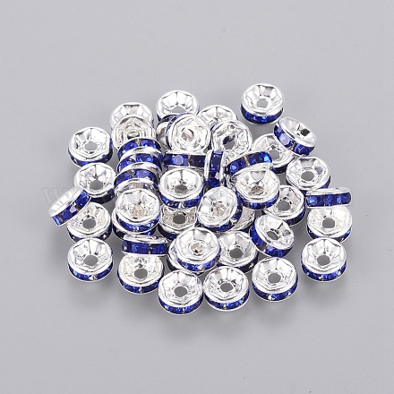 Brass Grade A Rhinestone Spacer Beads RB-A014-Z6mm-05S-1
