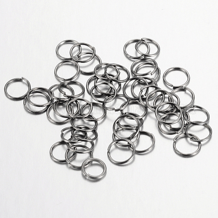 鉄オープン丸カン  ラウンド  ニッケルフリー  ガンメタ色  10x1.0mm  18ゲージ  内径：8mm  約5600個/1000g&nbsp;IFIN-A018-10mm-B-NF-1