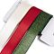 9 Yards 3 Styles Christmas Theme Polyester & Polycotton Ribbons Sets, for Bowknot Making, Gift Wrapping, Mixed Color, 7/8~1 inch(23~26mm), 3 yards/style