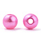 Spray Painted ABS Plastic Imitation Pearl Beads, Round, Hot Pink, 6x5.5mm, Hole: 1.8mm, about 4540 pcs/500g