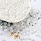 3/0 Glass Seed Beads, Opaque Colours Luster, Round, White, 5~5.5x3~3.5mm, Hole: 1.5~1.6mm, about 3488pcs/pound