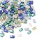 Glass 2-Hole Baking Paint Glass Seed Beads, Rectangle, Mixed Color, 5x2.5x2mm, Hole: 0.8mm, about 200pcs/bag