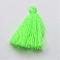 Handmade Polycotton(Polyester Cotton) Tassel Decorations, Pendant Decorations, Lime, 29~35mm