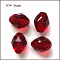 K9 Glass, Imitation Austrian Crystal Beads, Grade AAA, Faceted, Oval, Dark Red, 8x6mm, Hole: 0.7~0.9mm