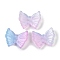 Spray Painted Glass Beads, Butterfly, Thistle, 20x24.5x6mm, Hole: 1.2mm