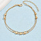 Alloy Star Multi-strand Anklets, Ball Chain Anklets, Golden, 7-1/2 inch(190mm)