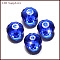 K9 Glass, Imitation Austrian Crystal Beads, Grade AAA, Faceted, Rondelle, Blue, 6x4mm, Hole: 0.7~0.9mm