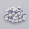 Brass Grade A Rhinestone Spacer Beads, Cadmium Free & Lead Free, Straight Flange, Rondelle, Silver, Sapphire, 6mm, Hole: 1mm
