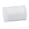 Waxed Polyester Cord, Round, White, 0.5mm, about 131.23 Yards(120m)/Roll