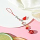 Glass & Resin Mobile Straps&nbsp;HJEW-FS00009-01-7