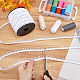 Polyester Braid Trims with Elastic Button Loops&nbsp;OCOR-WH0071-039B-3