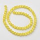 キャッツアイビーズ  ラウンド  きいろ  10mm  穴：0.8mm  約39個/連  15インチ&nbsp;X-CER10mm16-2