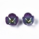 プラスチックビーズ  花  青紫色  12~13.5x12~13x8mm  穴：1.2mm&nbsp;KY-N015-049A-2