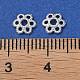 合金ビーズキャップ  花  銀  5.5x6x1.5mm  穴：1.5mm&nbsp;FIND-E042-04S-3