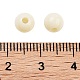 プラスチックビーズ  ラウンド  ベージュ  6x5.5mm  穴：1.8mm  約3846個/500g&nbsp;MACR-S378-01B-3