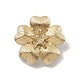 合金カボション  ガラスラインストーン付き  淡い金色  花  透明  19x19x5.5mm&nbsp;GLAA-B010-03KCG-06-2