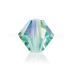 プレシオサ®クリスタルビーズ  チェコクリスタル  双円錐形(451 69 302 ロンデル)  50005 200 カリブ海 AB  4mm  穴：0.8mm