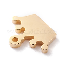 イオンプレーティング（IP）304ステンレススチールチャーム  高光沢レーザーカット  クラウン  ゴールドカラー  11x14x1.5mm  穴：1.4mm&nbsp;STAS-Y002-10G