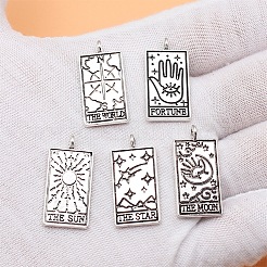 5Pcs 5 Style Tibetan Style Alloy Pendants&nbsp;PW-WG23267-01