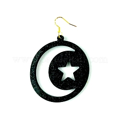 DIY Flat Round with Star & Moon Pendant Silicone Molds&nbsp;DIY-I099-15
