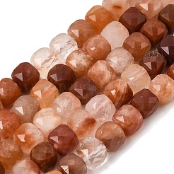 Natural Red Rabbit Hair Rutilated Quartz Beads Strands&nbsp;GG-CBA4808-B02-04