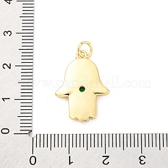 Brass Micro Pave Cubic Zirconia Pendants&nbsp;KK-D325-50G