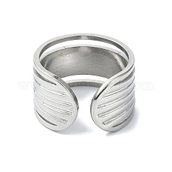 304 Stainless Steel Open Cuff Rings&nbsp;RJEW-M019-27P