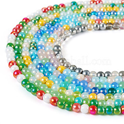 7 Strands 7 Colors Electroplate Glass Beads Strands&nbsp;GLAA-TA0001-72