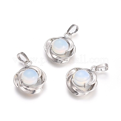 Natural & Synthetic Mixed Gemstone Pendants&nbsp;G-L512-K