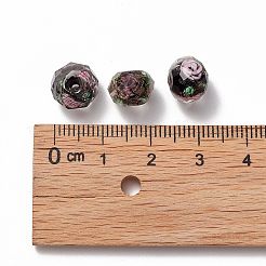 Handmade Gold Sand Lampwork Beads Strands&nbsp;LAMP-R141-10mm-03