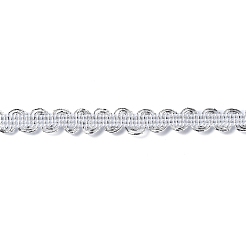 細線細工の段ボールレースリボン  波形  衣料品用  グレー  3/8インチ（10mm）  約130 M /バンドル&nbsp;WCOR-A001-03
