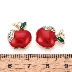 Rack Plating Alloy Crystal Rhinestone Enamel Pendants&nbsp;PALLOY-T091-29C