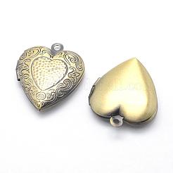 Brass Locket Pendants&nbsp;KK-F717-46AB-NR