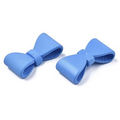 不透明なスプレー塗装のアクリルカボション  蝶結び  コーンフラワーブルー  19x38x11mm&nbsp;ACRP-S679-007