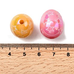 UV Plating Opaque Acrylic Beads&nbsp;OACR-H054-08