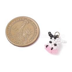 Glass Seed Beaded Cow Pendants&nbsp;PALLOY-MZ01002