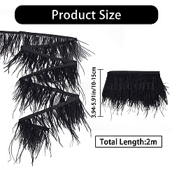 2M Fashion Ostrich Feather Cloth Strand Costume Accessories&nbsp;FIND-GF0004-66A