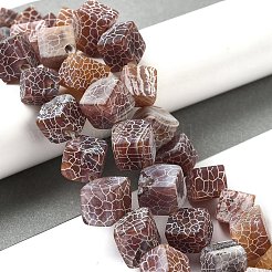 天然石風化瑪瑙ビーズ連売り  染め  菱形  シエナ  11~13.5x11~13.5x10.5~13.5mm  穴：2mm  約27個/連  16.06''（40.8センチメートル）&nbsp;G-Q169-C04-02A