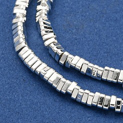 電気メッキ合成非磁性合成ヘマタイトビーズ連売り  三角形  銀メッキ  3x3x1mm  穴：0.8mm  約375個/連  16.38''（41.6センチメートル）&nbsp;G-I360-I01-04