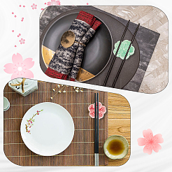 7Pcs 7 Colors Sakura Porcelain Chopstick Rest&nbsp;AJEW-CP0008-73