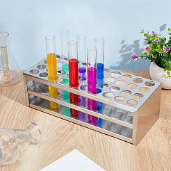 40 Holes Stainless Steel Multi-Use Tube Display Racks&nbsp;AJEW-WH0596-765A