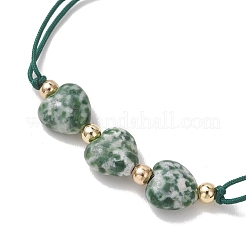 Natural Gemstone Heart Beads Braided Bead Bracelets&nbsp;BJEW-JB13527
